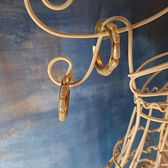 Givenchy | Jewelry | Givenchy Vintage 9s Gold Pearl Loop